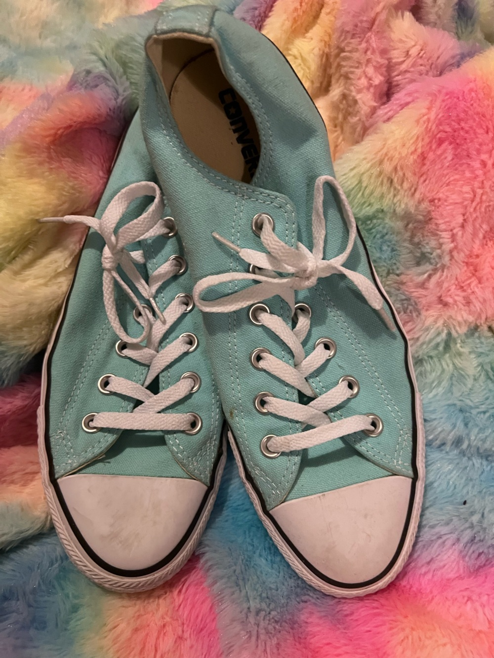 Converse Low-Top Sneakers in Mint Blue